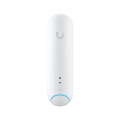 Sensor UniFi Sense para UniFi Protect / Opera con batería / Detecta luz, temperatura, humedad, sonido de alarma, alineación de imán / Montaje en pared / Hasta 1 año de batería