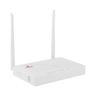 ONU Dual G/EPON con Wi-Fi en 2.4 GHz + 4 puertos LAN Gigabit, hasta 300 Mbps vía inalámbrico