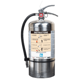 Extintor de Agua con Agente AVD de 6 Litros / Especializado en Baterías de Litio / Clase A / UL EX29073 / Cilindro Acero Inoxidable / Válvula Latón / 72s Descarga / 3-3.6 m Alcance