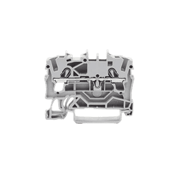 Borna de paso para 2 conductores; 2,5 mm²; Apropiado para aplicaciones Ex e II; Marcaje lateral y central; para carril DIN 35 x 15 y 35 x 7,5; Push-in CAGE CLAMP®; 2,50 mm²; gris