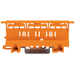 Portador de Montaje de la Serie 221 / 4 mm² / Montaje en Riel DIN-35 y Montaje con Tornillos / Color Naranja / Material PA66 / UL94 V0