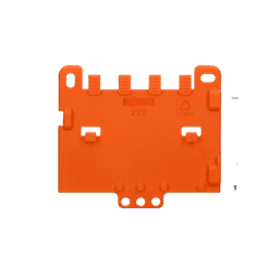 Placa de Retención para Soporte de Montaje / Series 221 o 222 / Ajuste DIN-35 / Datos Mecánicos y Materiales Incluidos