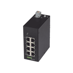 Switch Industrial ECO / 8 Puertos Gigabit 1000Base-T / Montaje Riel DIN / IP30 / -40°C a +70°C / Protección Sobretensión / Auto MDI-X