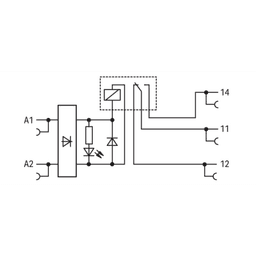 Módulo con Relé WAGO 857-359 / 24V ... 230V AC/DC / Corriente Permanente Límite 6 A / Un Inversor / Indicador de Estado Amarillo / Montaje en Carril DIN-35 / Aislamiento Reforzado