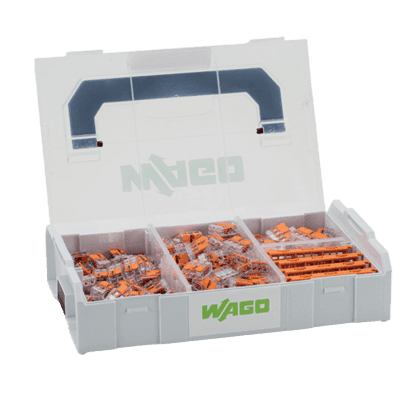 Kit de Bornas de Conexión L-BOXX Mini / Serie 221 / 4 mm² / Transparente / Temperatura 85°C / 4-5 Conductores