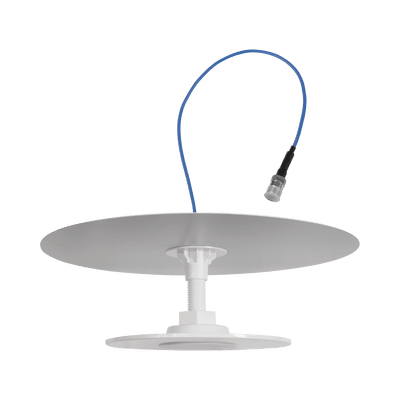 Antena Omnidireccional de Bajo Perfil Ultra Delgada con Reflector para Máxima Ganancia de 7dBi. Cubre bandas de celular 5G, 4G, 3G y WiFi de 608 a 2700 MHz.