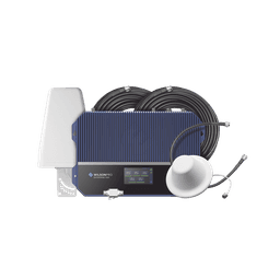 KIT Amplificador de señal celular 4G LTE, 3G y Voz. Especial para áreas comerciales que reciben la señal de múltiples torres. Cubre áreas de hasta 3716 metros cuadrados. 