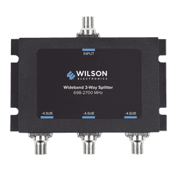 Divisor de potencia de 3 vías para la distribución de señal a tres antenas de servicio | 4.8 dB de pérdida por puerto | Conectores F hembra