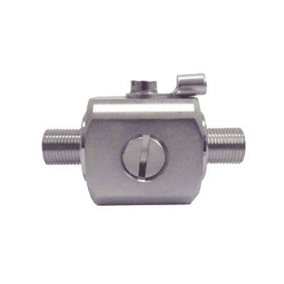 Protector contra descargas eléctricas. Cubre los rangos de frecuencia de los amplificadores de Señal Celular. 75 Ohm. Conectores F hembra.