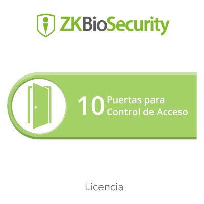 Licencia para ZKBiosecurity permite gestionar hasta 10 puertas para control de acceso