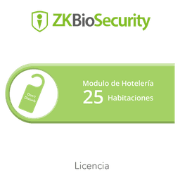 Licencia para ZKBiosecurity para modulo de hoteleria para 25 habitaciones