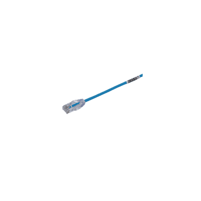 Cable de Parcheo TX6, UTP Cat6, Diámetro Reducido (28AWG), Color Azul, 0.5 m