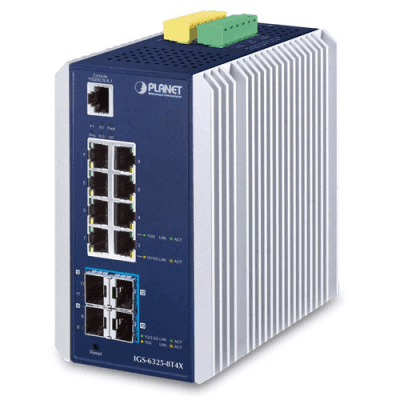Switch Ethernet Gestionado Capa 3 Industrial DIN-rail / 8 Puertos RJ45 ...